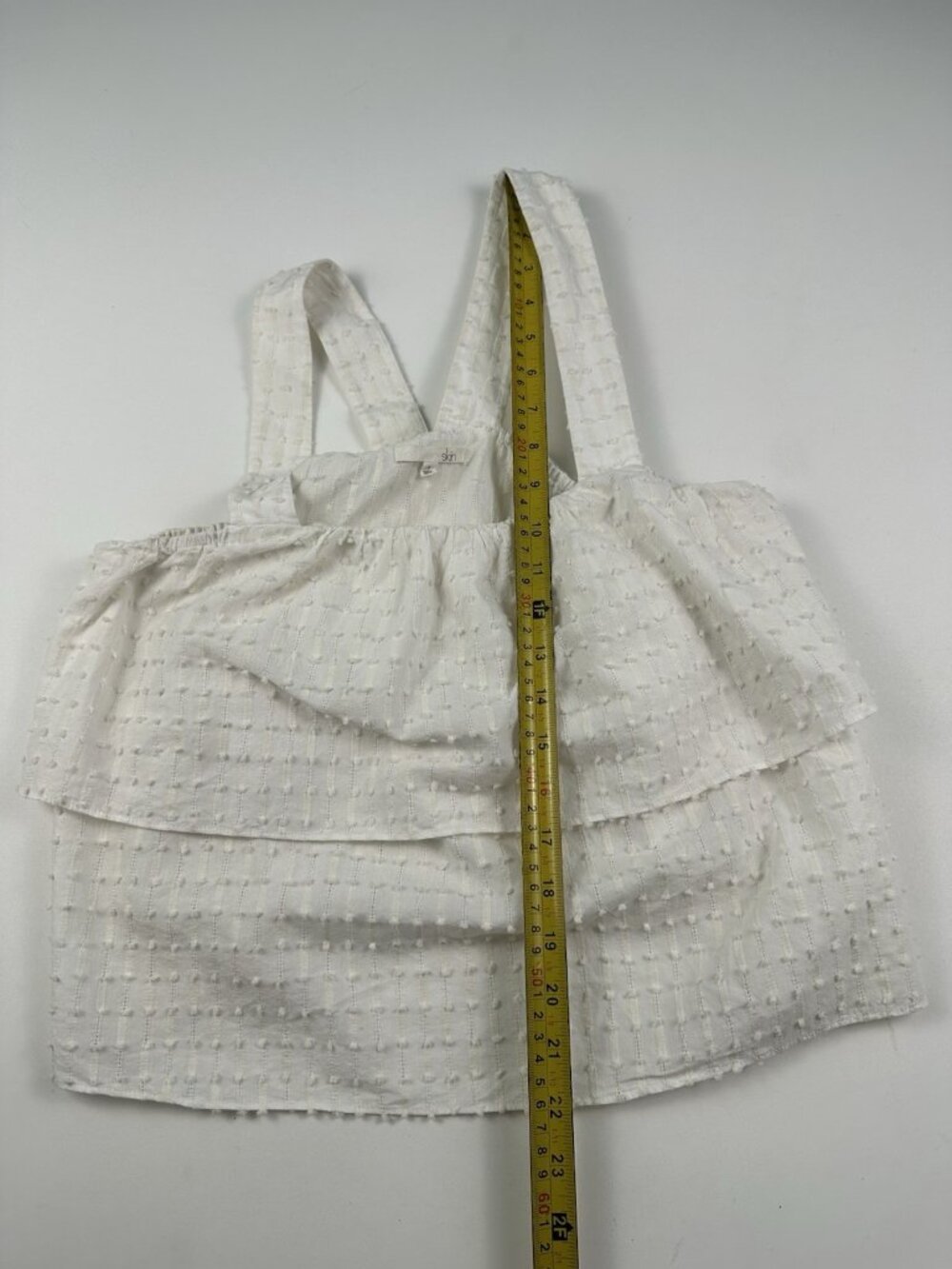 Skin Valeria Ruffle Top Tank In White Size Small - Picture 8 of 8